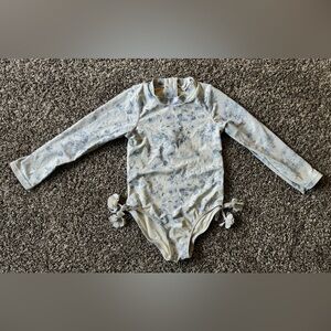 Shade Critters Blue Floral Rash Guard